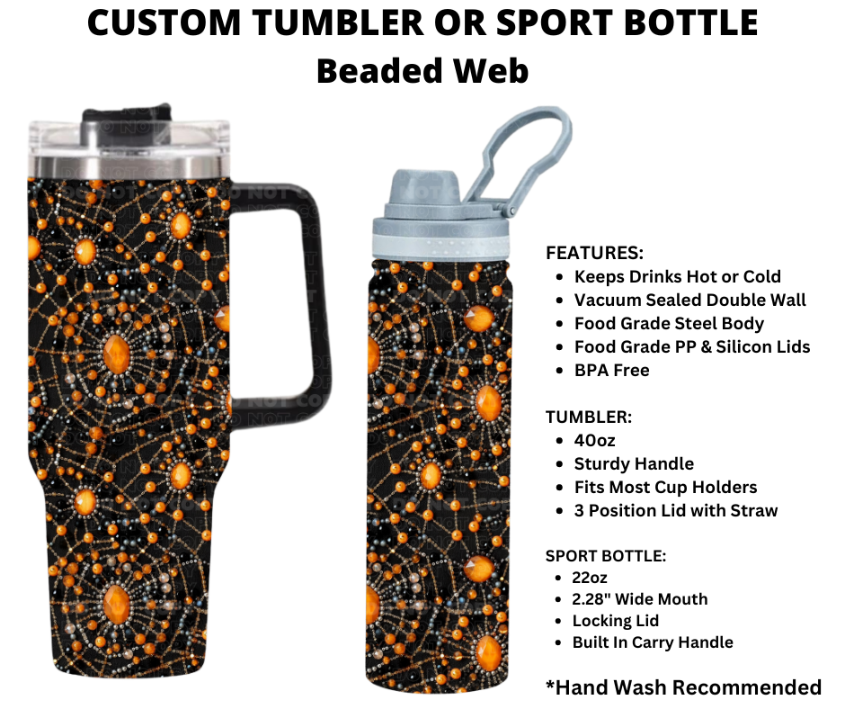 Beaded Web Custom Tumbler