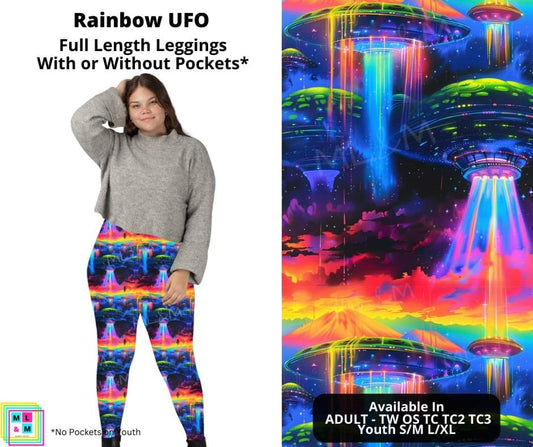 Rainbow UFO Full Length Leggings w/ Pockets