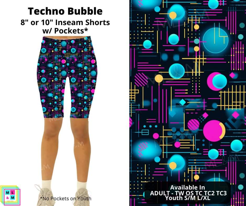 Techno Bubble Shorts w/ Pockets