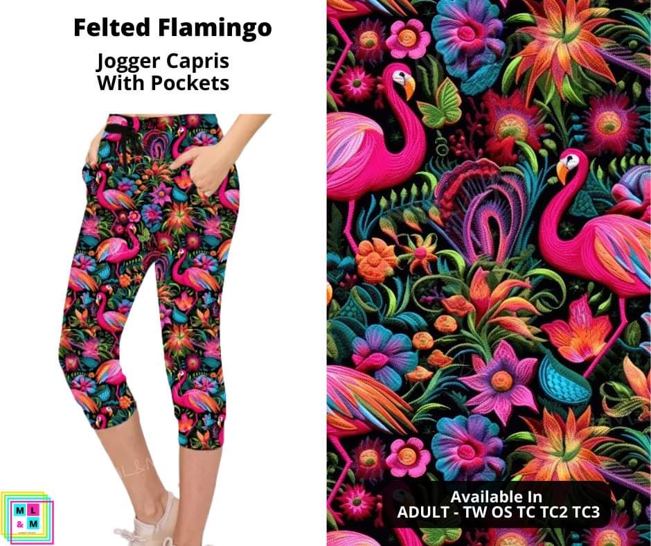 Felted Flamingo Jogger Capri