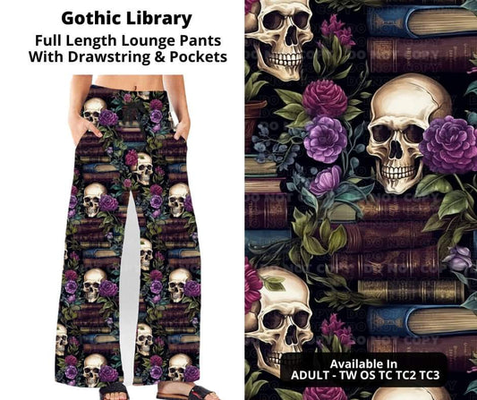 Preorder! Closes 10/23. ETA Dec. Gothic Library Full Length Lounge Pants