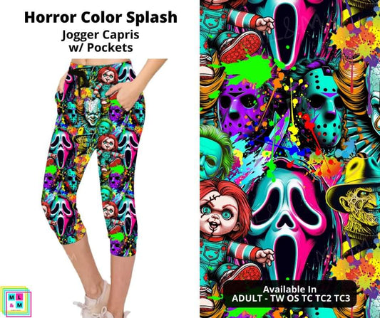 Horror Color Splash Jogger Capri