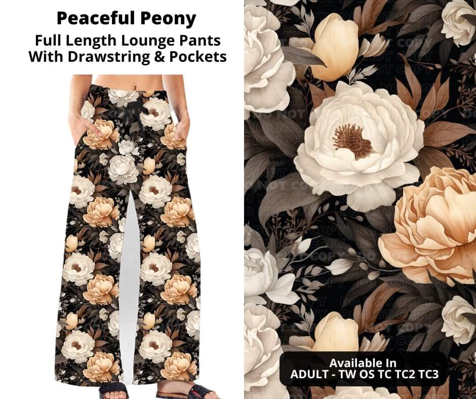 Preorder! Closes 10/23. ETA Dec. Peaceful Peony Full Length Lounge Pants