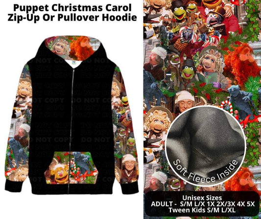 Puppet Christmas Carol Zip-Up or Pullover Hoodie