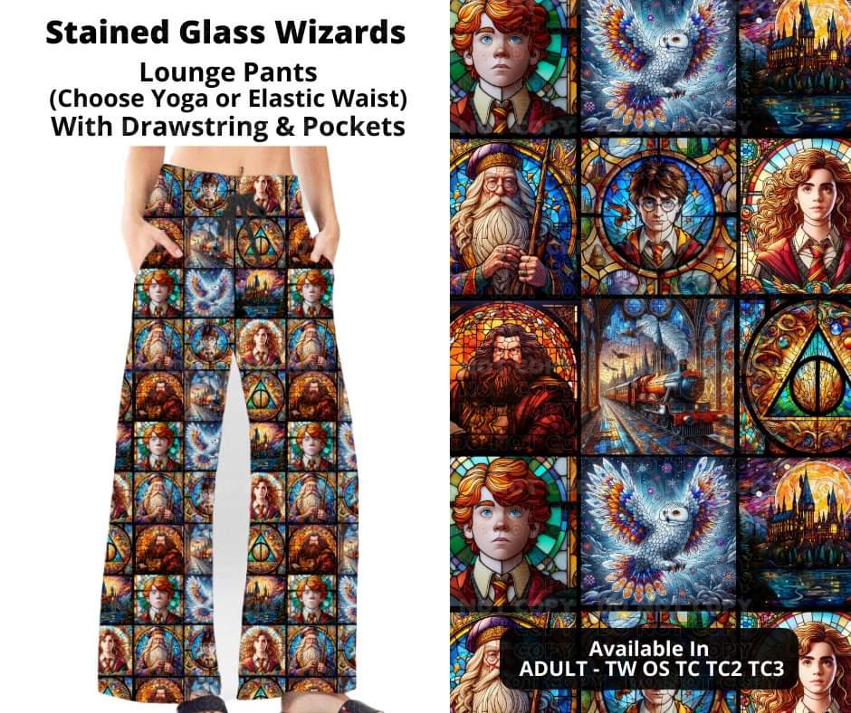 Stained Glass Wizards Full Length Lounge Pants