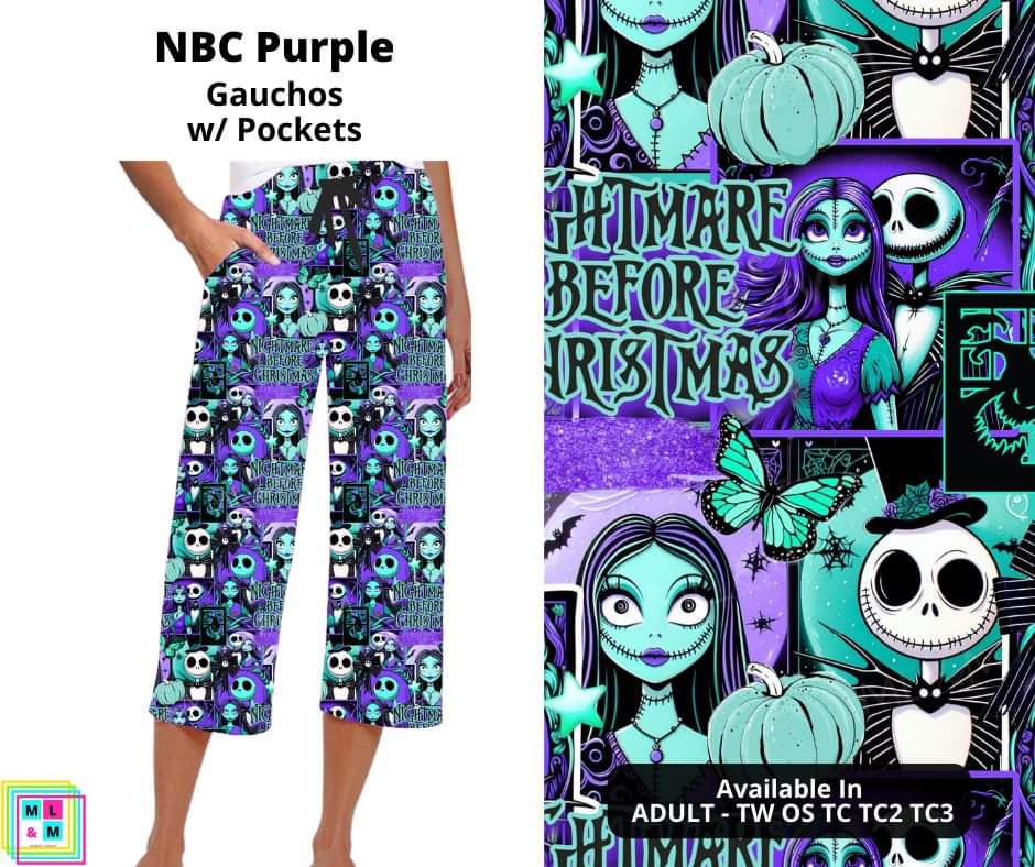 NBC Purple Capri Gauchos