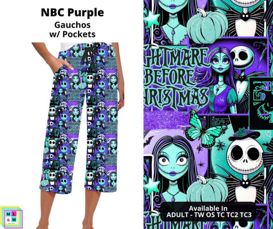 NBC Purple Capri Gauchos