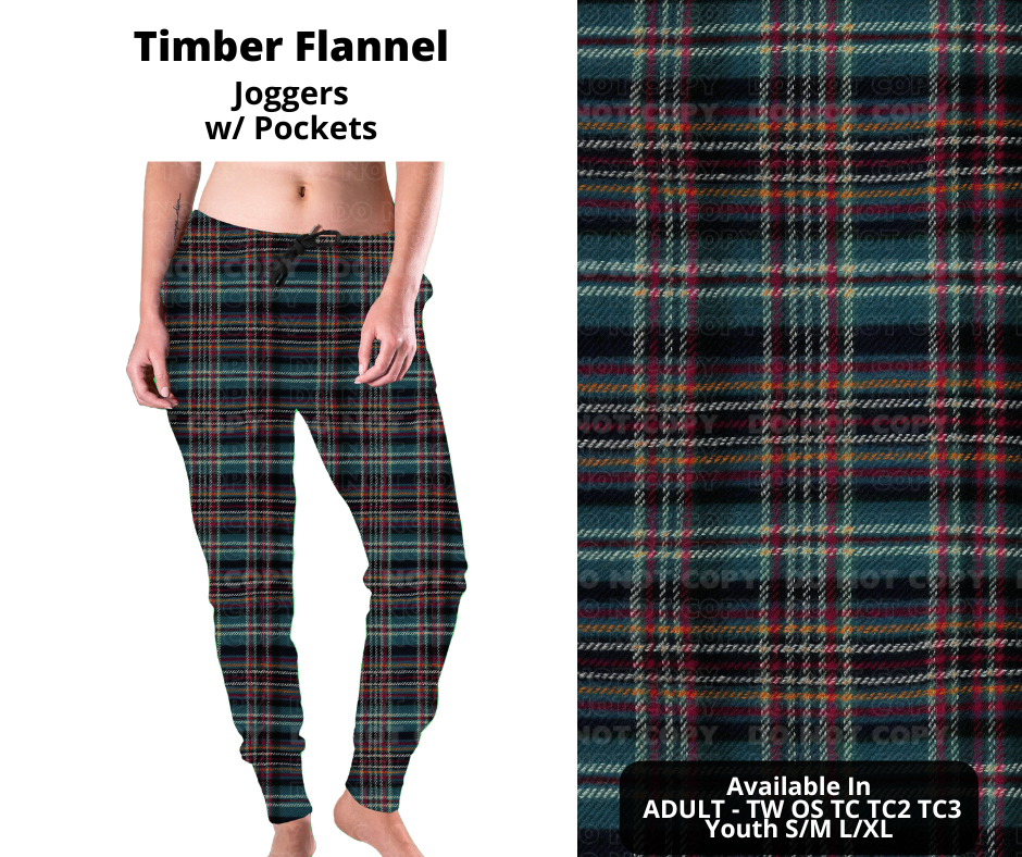 Preorder! Closes 11/27. ETA Feb. Timber Flannel Joggers