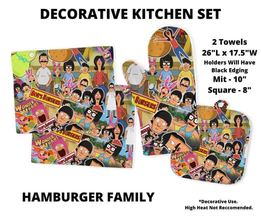 Hamburger Family Decorative Kitchen Set