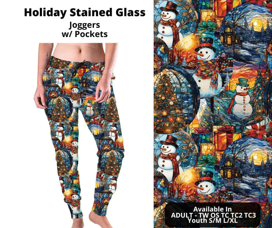 Holiday Stained Glass Joggers