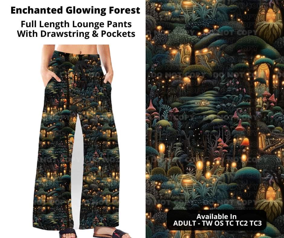 Preorder! Closes 10/23. ETA Dec. Enchanted Glowing Forest Full Length Lounge Pants