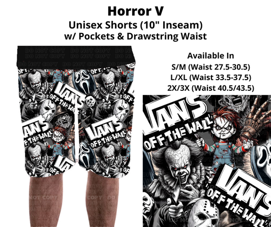 Preorder! Closes 11/27. ETA Feb. Horror V Unisex Shorts