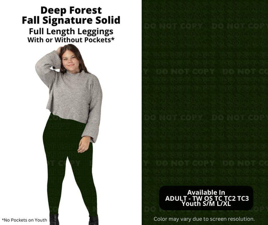 Deep Forest Full Length Leggings w/ Pockets