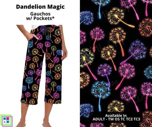 Dandelion Magic Capri Gauchos