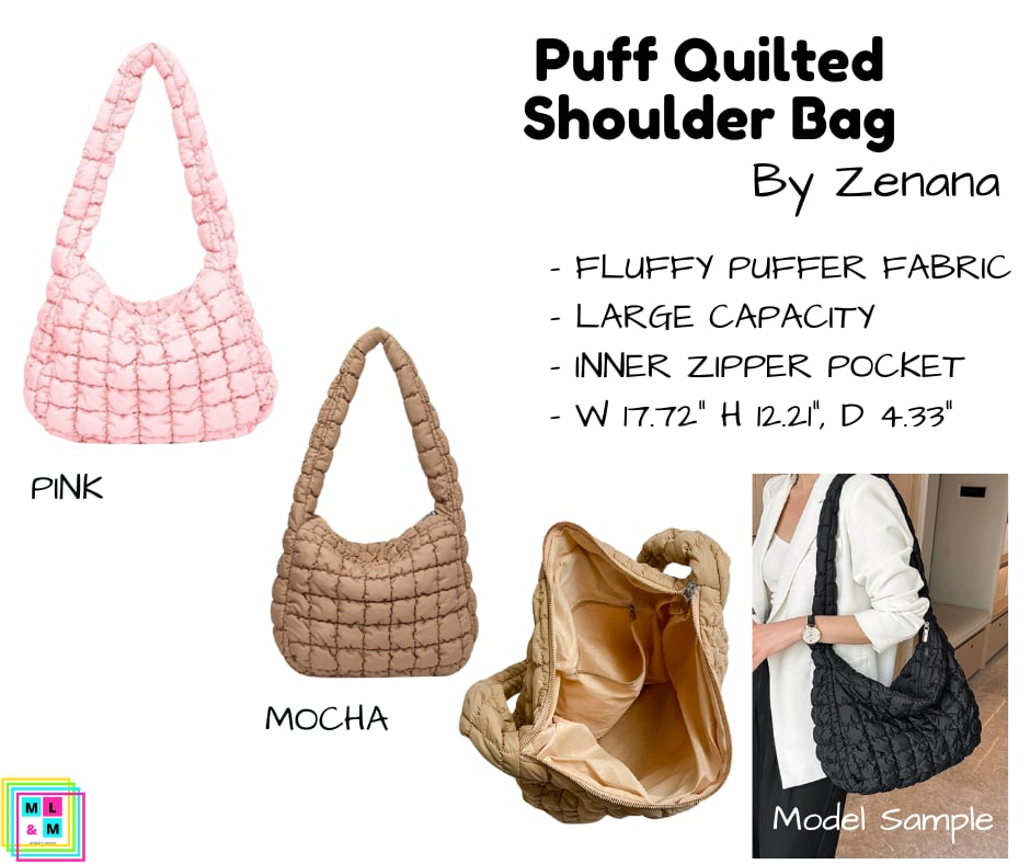 Puff Quilted Shoulder Bag - Multiple Colors