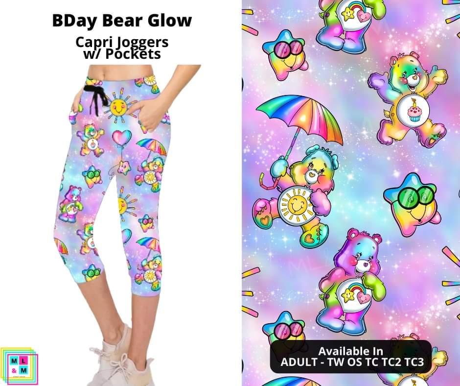 BDay Bear Glow Jogger Capri