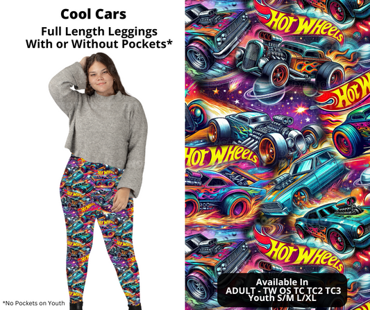 Preorder! Closes 11/27. ETA Feb. Cool Cars Full Length Leggings w/wo Pockets