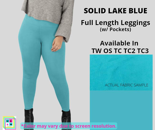 Solid Lake Blue Full Length w/ Pockets