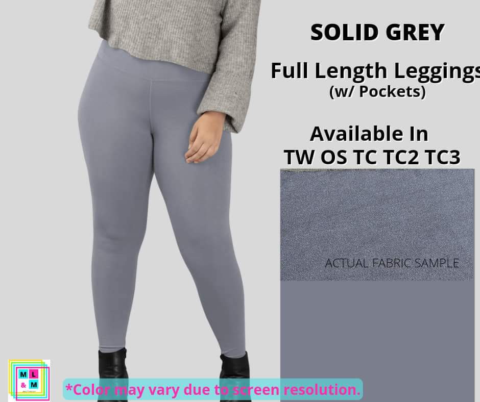 Solid Grey Full Length w/ Pockets